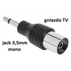 Złącze Jack 3.5 mono na gniazdo anteny TV
