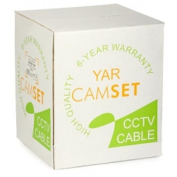 Przewód CCTV CAMSET/YAR PE 75-0.59/3.7+2x0.50 z dwoma przewodami zasilającymi - 1 m