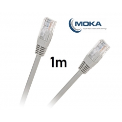 Patchcord kabel UTP 8c wtyk-wtyk CCA - 1m