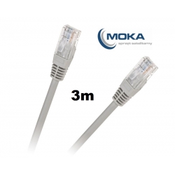 Patchcord kabel UTP 8c wtyk-wtyk CCA - 3m
