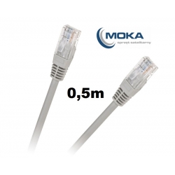 Patchcord kabel UTP 8c wtyk-wtyk CCA - 0,5m