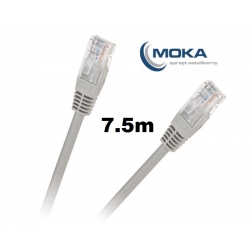 Patchcord kabel UTP 8c wtyk-wtyk CCA - 7.5m