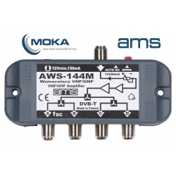 Wzmacniacz antenowy wewnętrzny z zasilaczem AWS-144