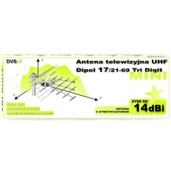 ANTENA Tri-Digit MINI 17/21-69 DVB-T KIERUNKOWA UHF